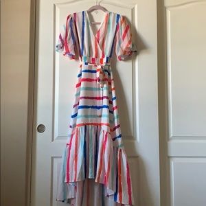 Rainbow Striped Maxi Dress- Brand New without tags